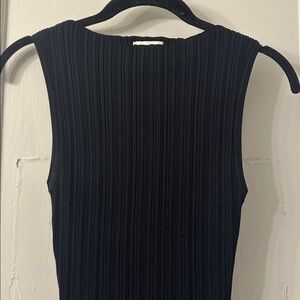 DISSH Black Ribbed Knit Top